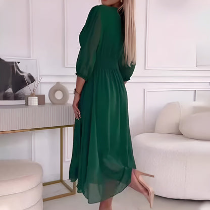 Abigail - Robe fluide en georgette aspect soie