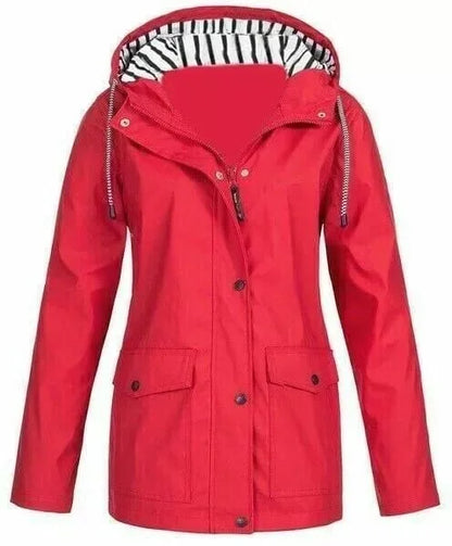 Ilektra - Veste Élégante Imperméable à Manches Longues avec Capuche