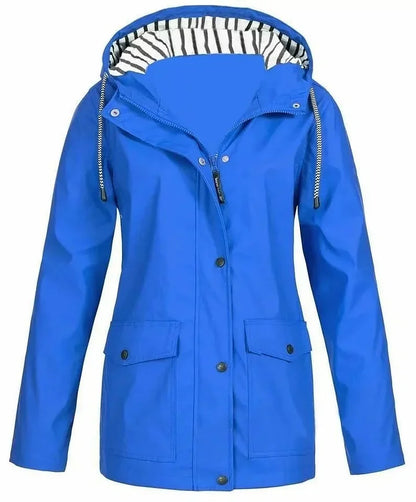 Ilektra - Veste Élégante Imperméable à Manches Longues avec Capuche