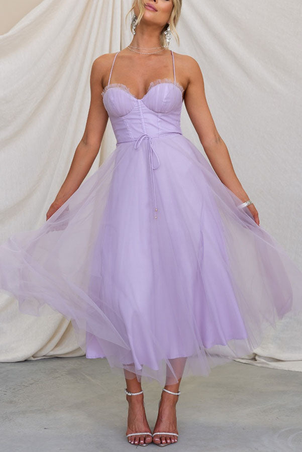 Robe Longue Élégante avec Bustier - Robe de Cérémonie Fluide