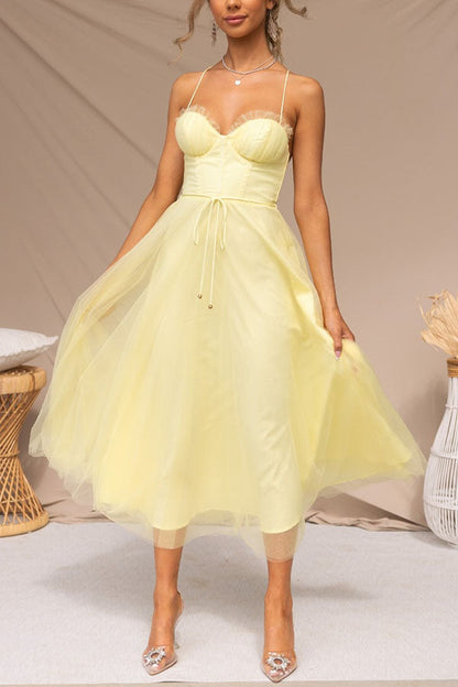 Robe Longue Élégante avec Bustier - Robe de Cérémonie Fluide