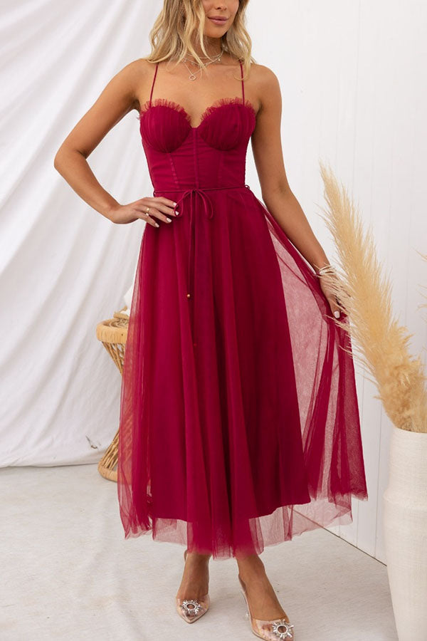 Robe Longue Élégante avec Bustier - Robe de Cérémonie Fluide