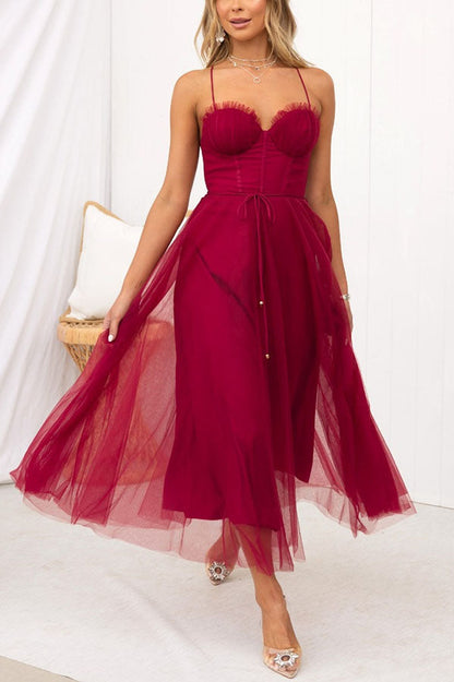 Robe Longue Élégante avec Bustier - Robe de Cérémonie Fluide