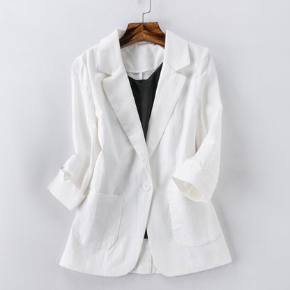 BLAZER EN LIN TENDANCE DELMARA I