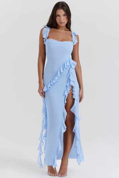 Noémie – Robe avec volant et ouverture