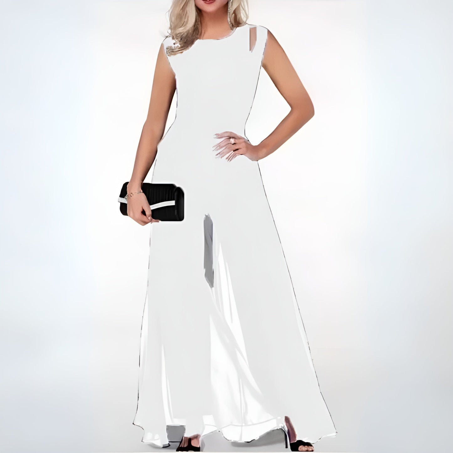 Robe de soirée sans manches pour femme | Midi