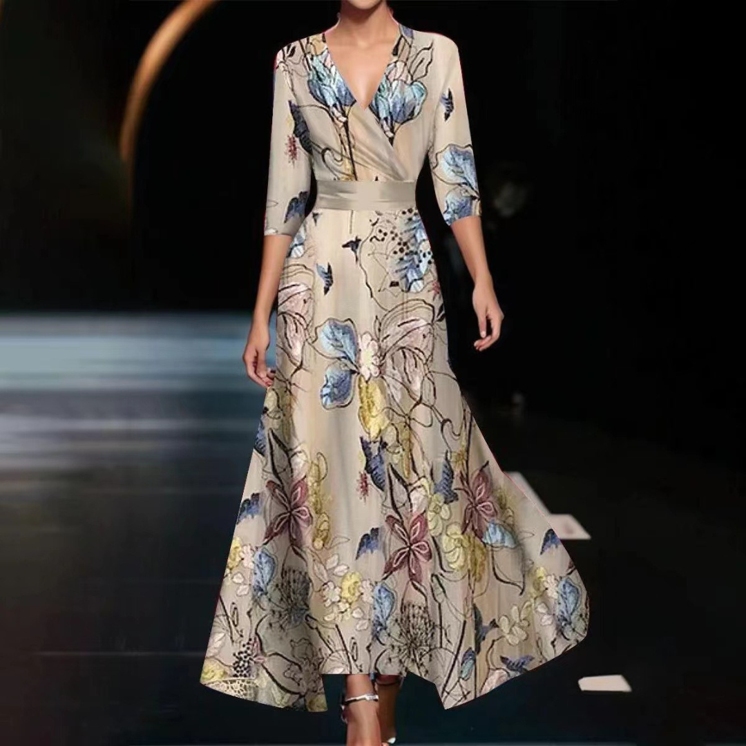 Yuna - Robe croisée à imprimé floral