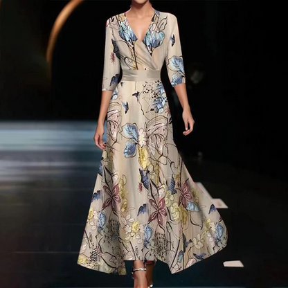 Yuna - Robe croisée à imprimé floral