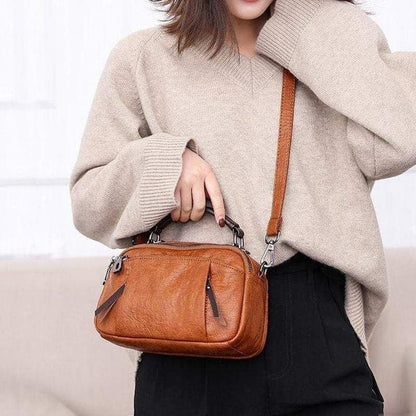 Finbjørg | Petit Sac Polyvalent en Ombre de Cognac Doré