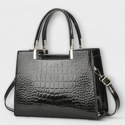 Sac à Main avec Motif Crocodile Brillant