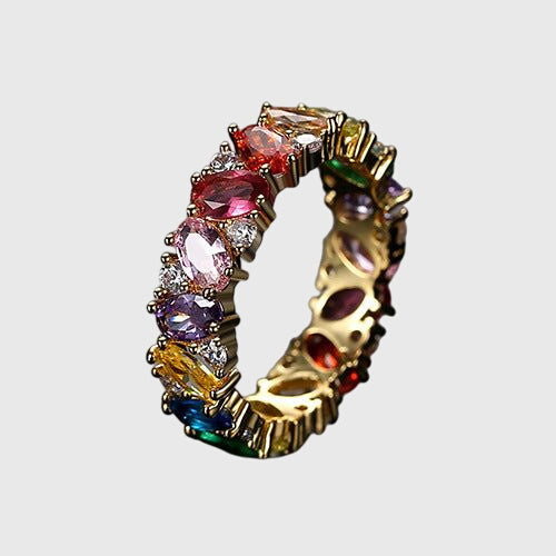 Bague Vintage en Zirconium Coloré
