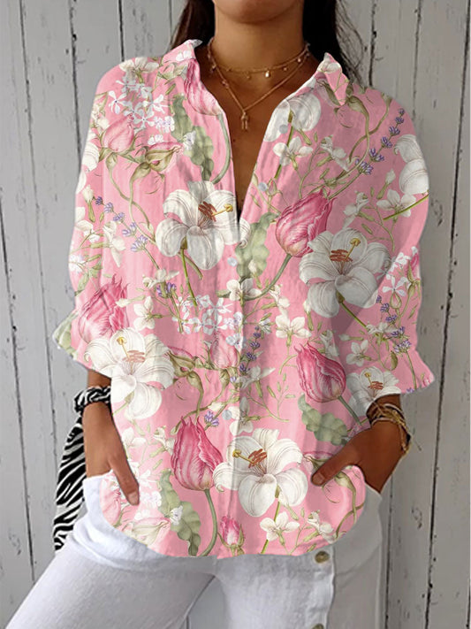 CLAIRE – BLOUSE CASUAL BREEZE FLEURIE
