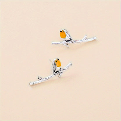 Boucles d'oreilles en forme d'oiseau animal cartoon