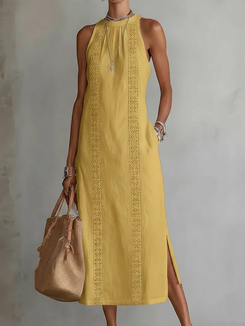 Robe Maxi Vittoria - Élégance Intemporelle et Broderie Artisanale