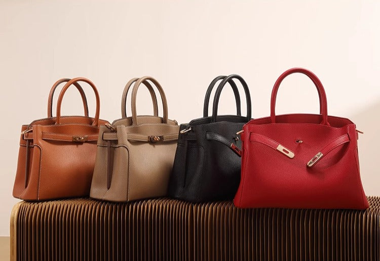 Sac à bandoulière structuré pour femme avec poignée supérieure et fermeture