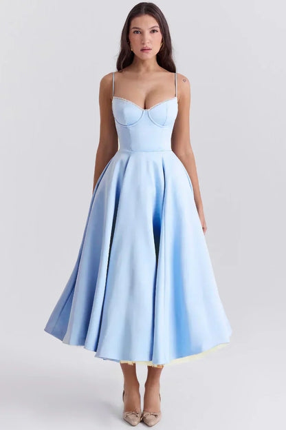 Leona - Robe Élégante en Satin pour les Fêtes