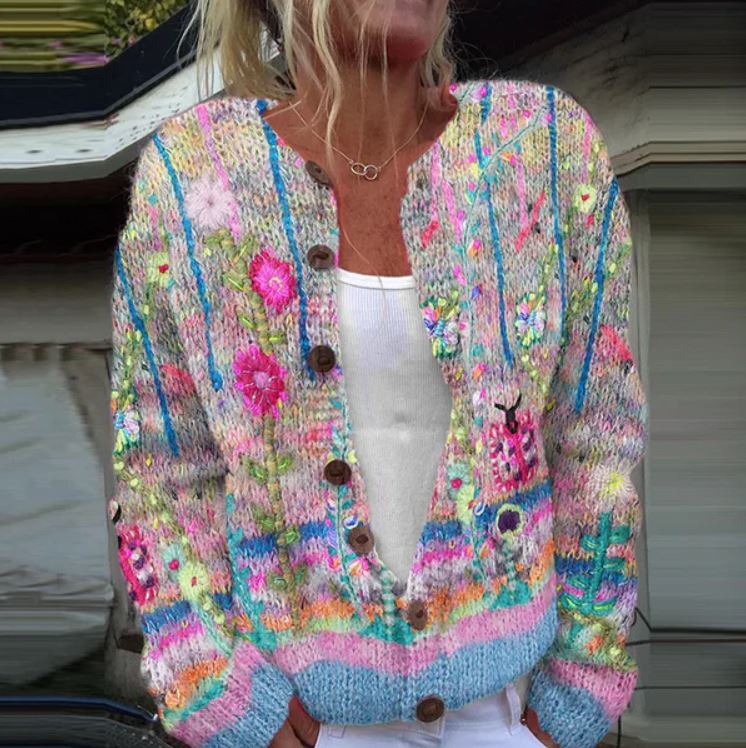 Sanne | Cardigan élégant avec imprimé floral