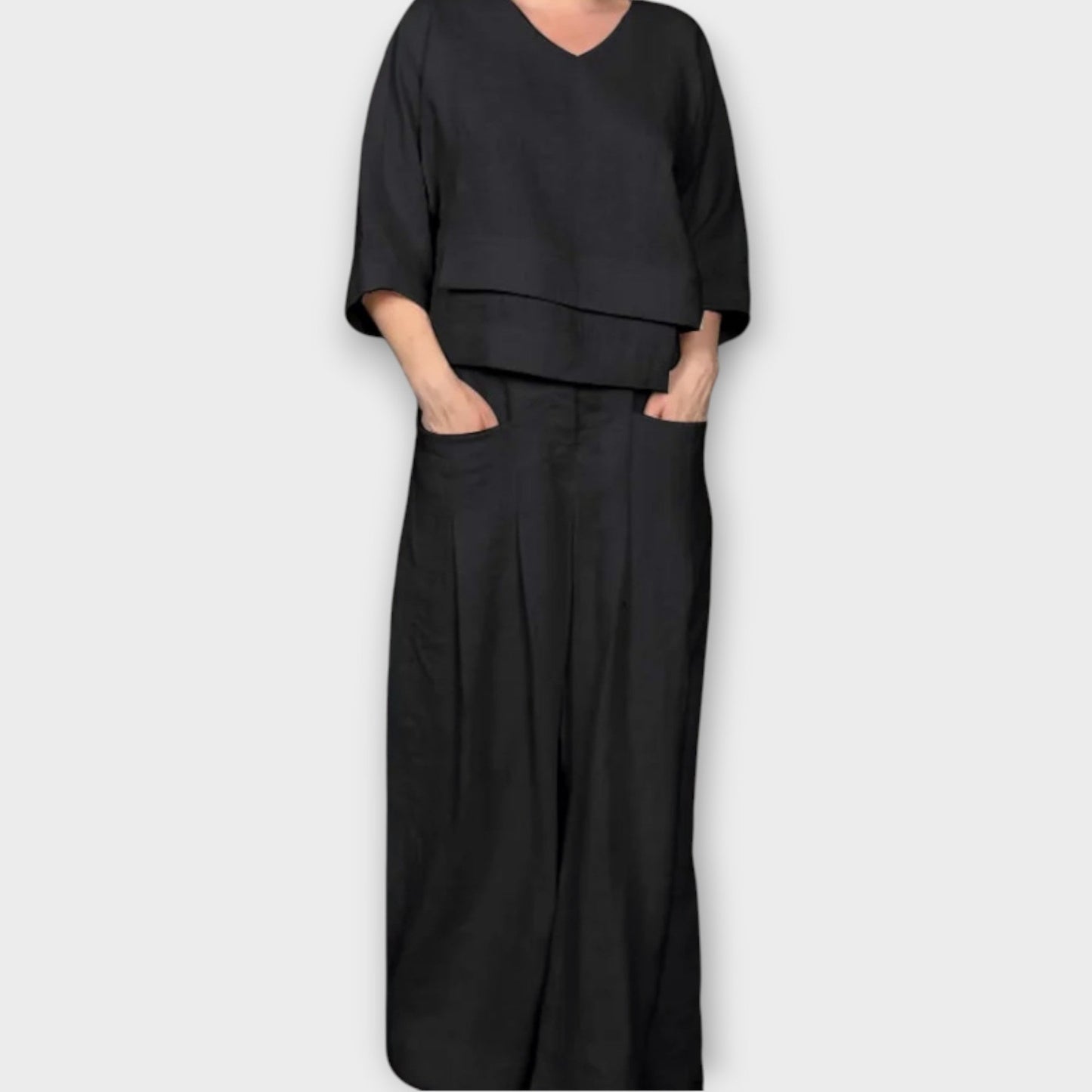 Ensemble Lounge en Deux Pièces avec Pantalon Large et Détendu