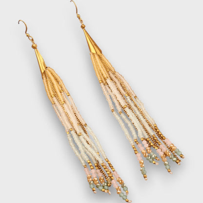 Isalda – Boucles d'Oreilles Vintage en Bois et Perles
