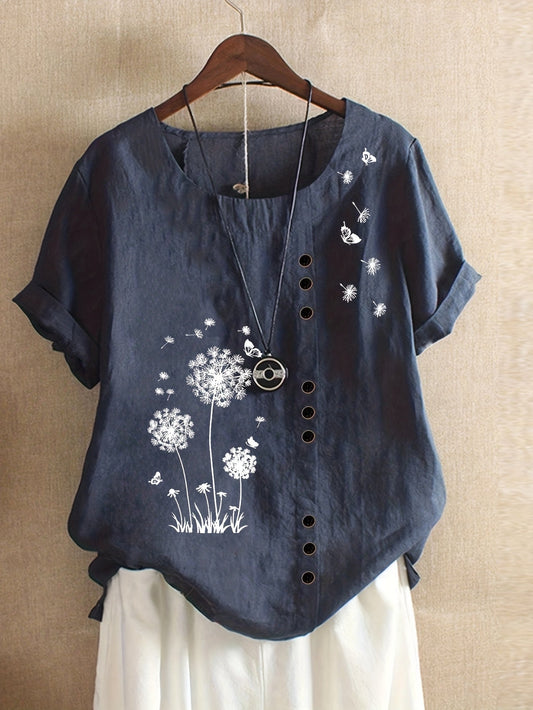 Hermione – Blouse Imprimé Pissenlit
