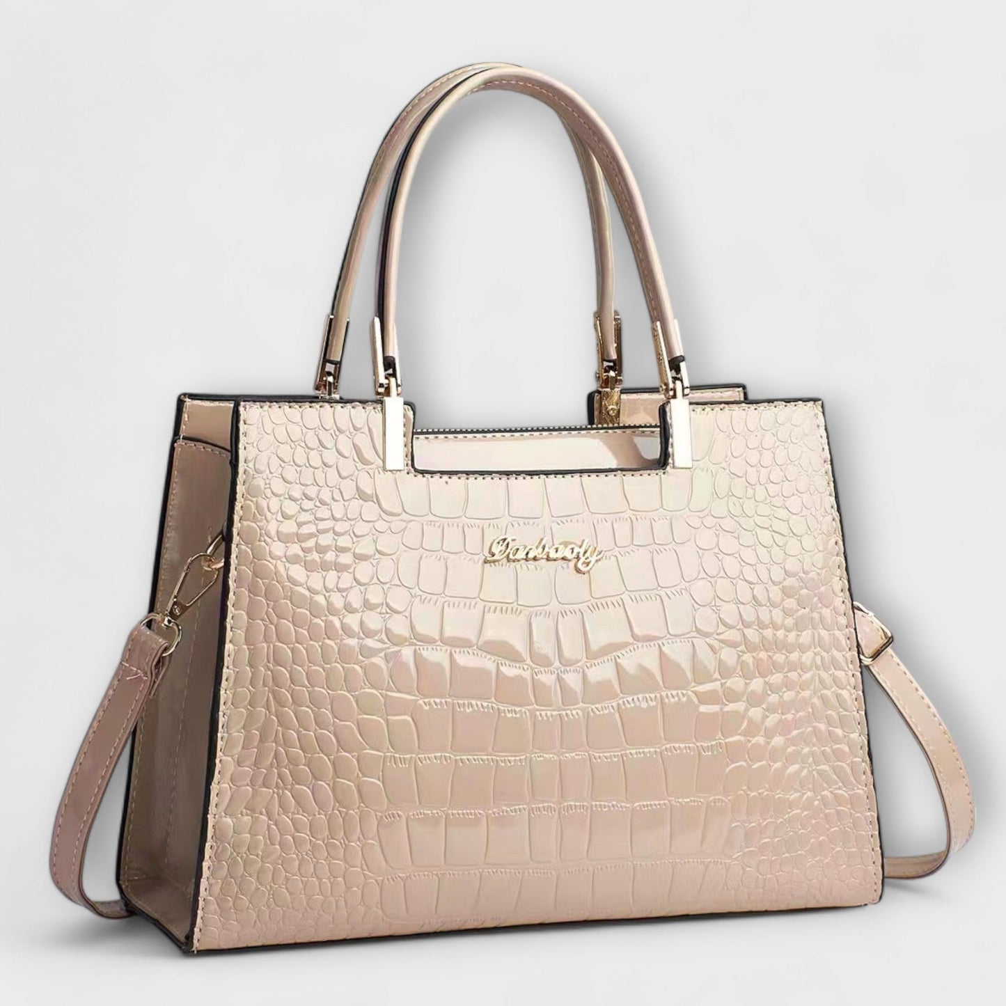 Sac à Main avec Motif Crocodile Brillant
