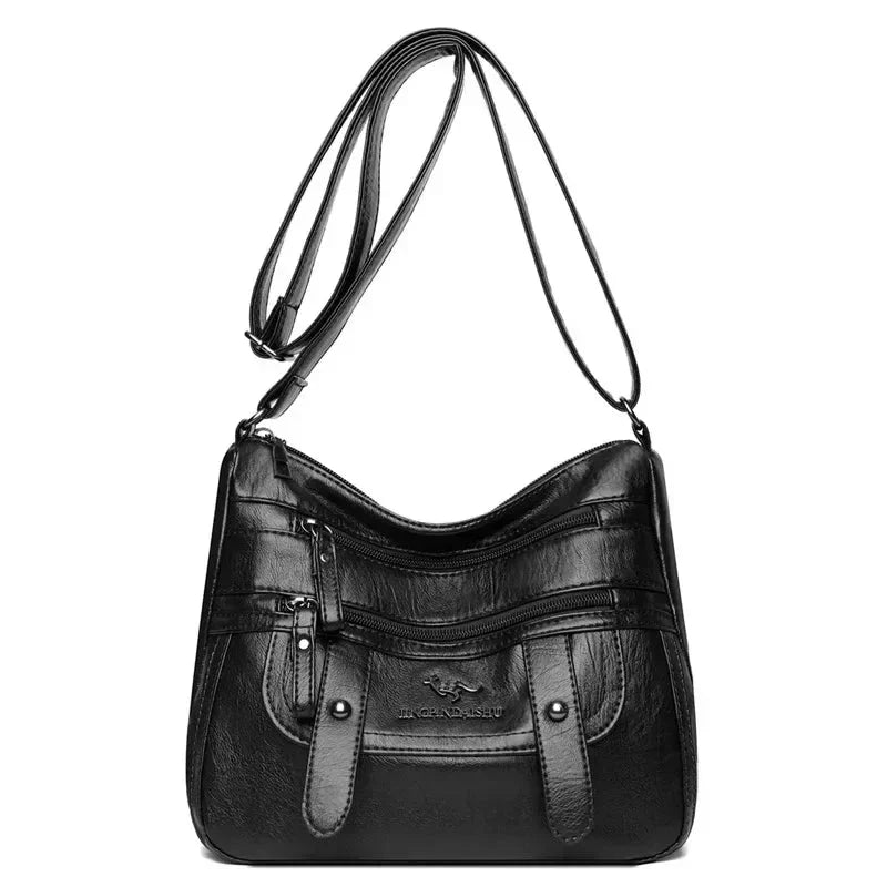 Wren | Sac en PU Cuir Rétro Multi-Poches Élégant