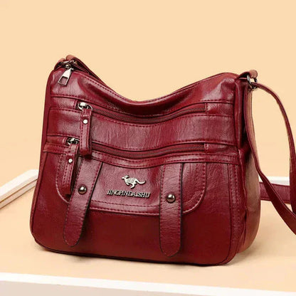 Wren | Sac en PU Cuir Rétro Multi-Poches Élégant