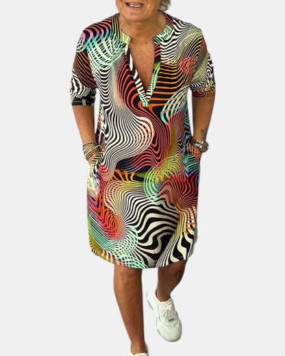 Jessica™ | Robe V-colorée