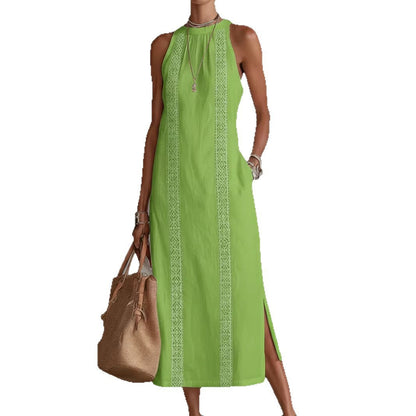 Robe Maxi Vittoria - Élégance Intemporelle et Broderie Artisanale