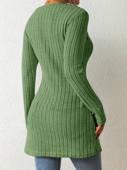 Julia™ - Haut Asymétrique à Côtes à la Mode