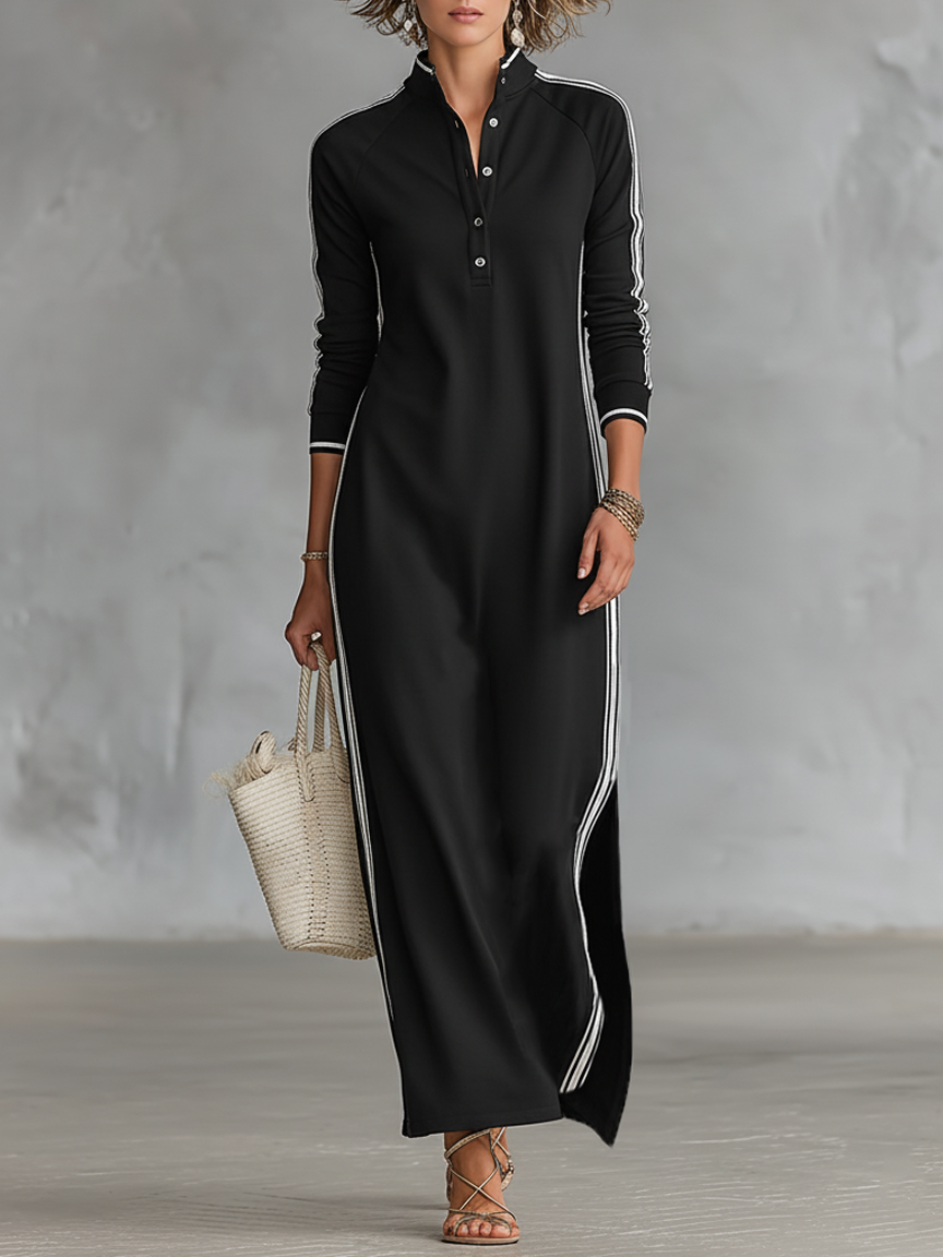 Elara | Robe Maxi Sweatshirt Minimaliste