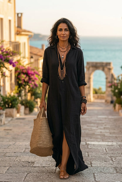 Robe Longue Élégante Willow - Fluide et Intemporelle