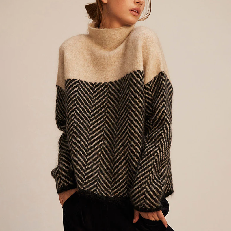Eva | Pull à la Mode avec Col Haut