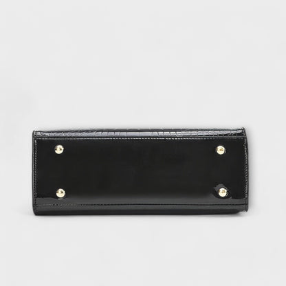 Sac à Main avec Motif Crocodile Brillant