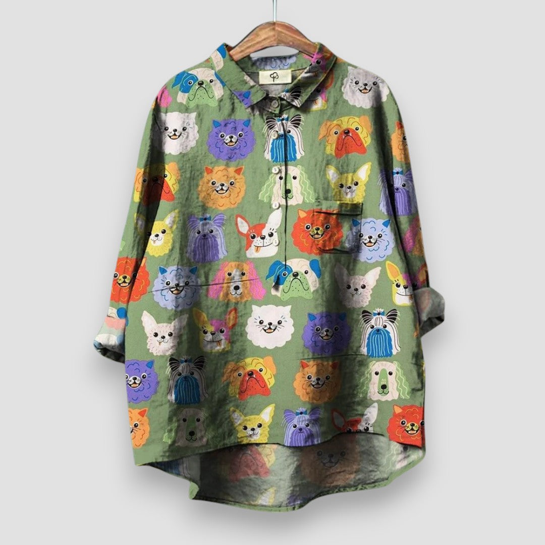 GERDA | Blouse Imprimé Chien