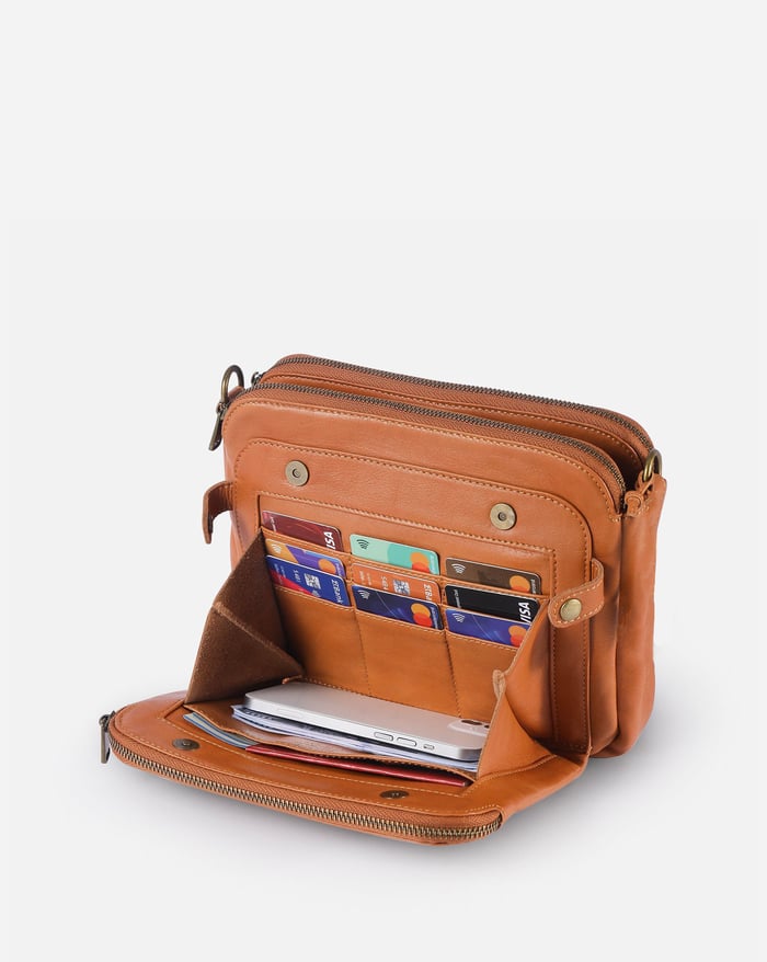 Jovie - Sac à Bandoulière Élégant à Trois Couches