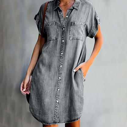 Delight – Robe en jean décontractée avec boutons