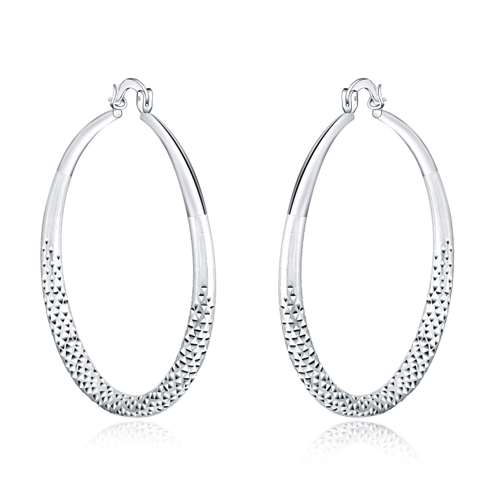 Boucles d'oreilles créoles en argent sterling