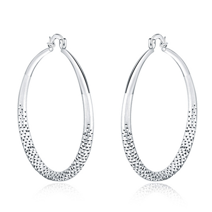 Boucles d'oreilles créoles en argent sterling