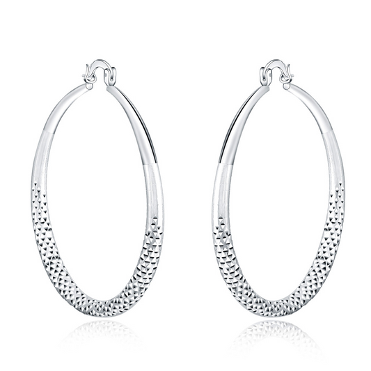 Boucles d'oreilles créoles en argent sterling
