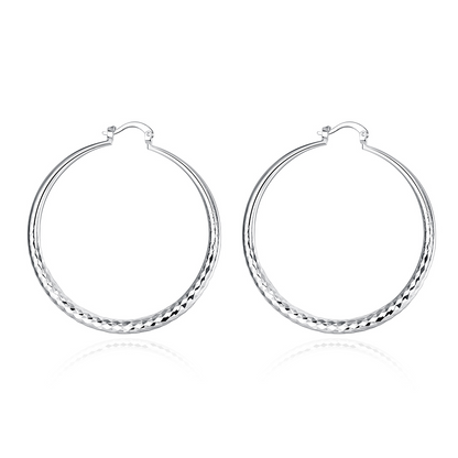 Boucles d'oreilles créoles en argent sterling