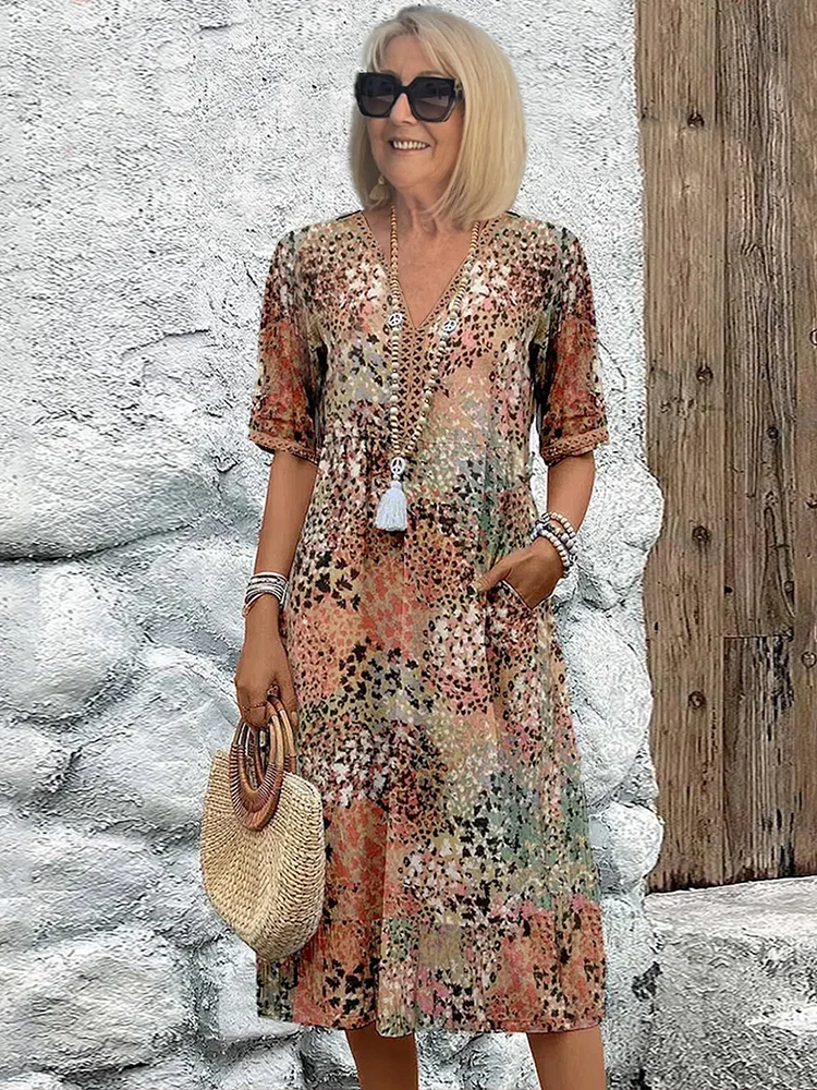 Harper - Robe midi élégante avec imprimé floral