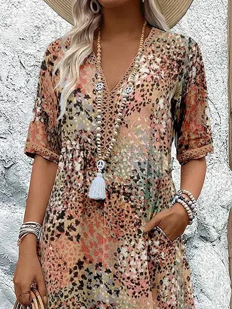 Harper – Robe midi élégante avec motif floral