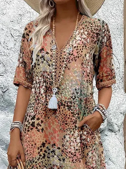 Caramina - Élégant Robe Midi Femme Douce