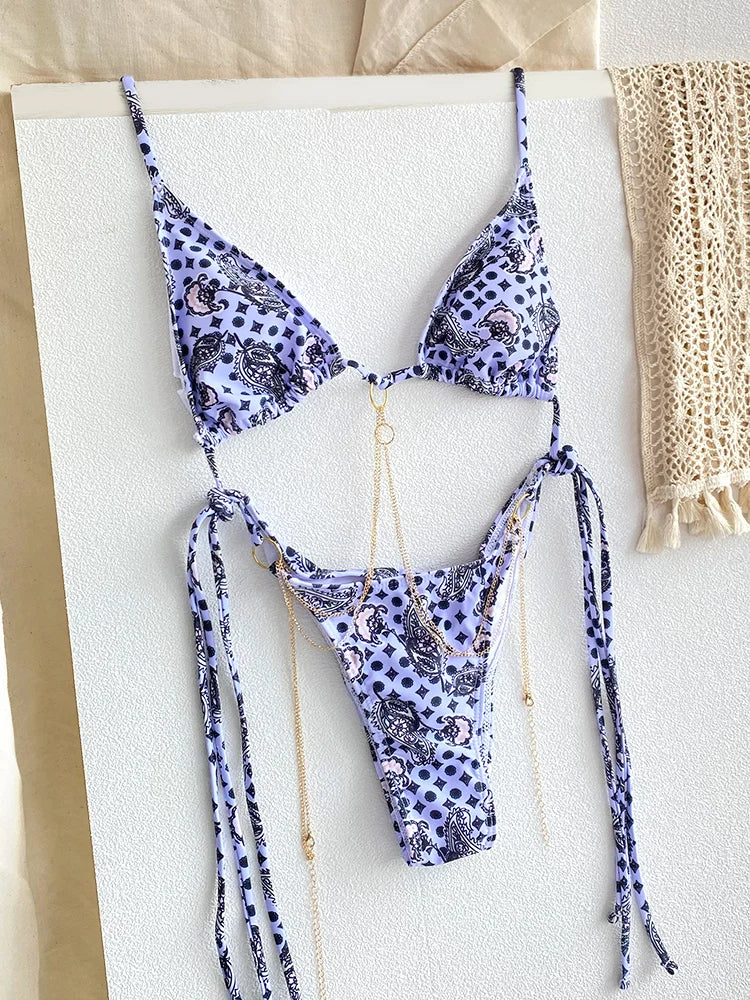 SoSoof - Bikini brésilien avec chaîne