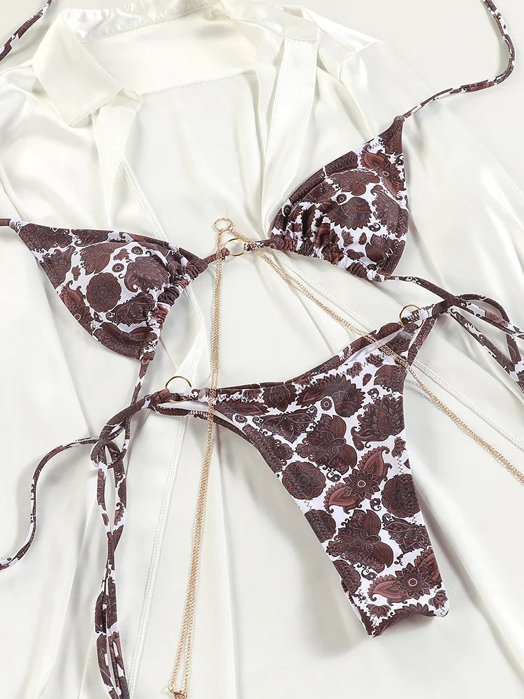 SoSoof - Bikini brésilien avec chaîne