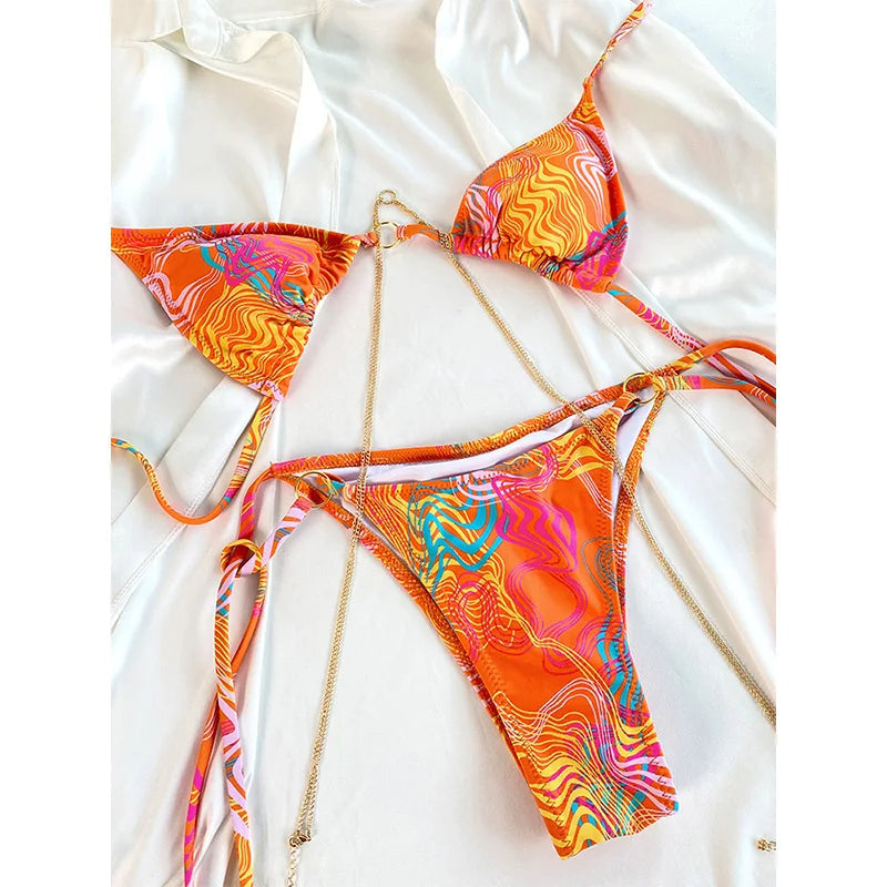SoSoof - Bikini brésilien avec chaîne