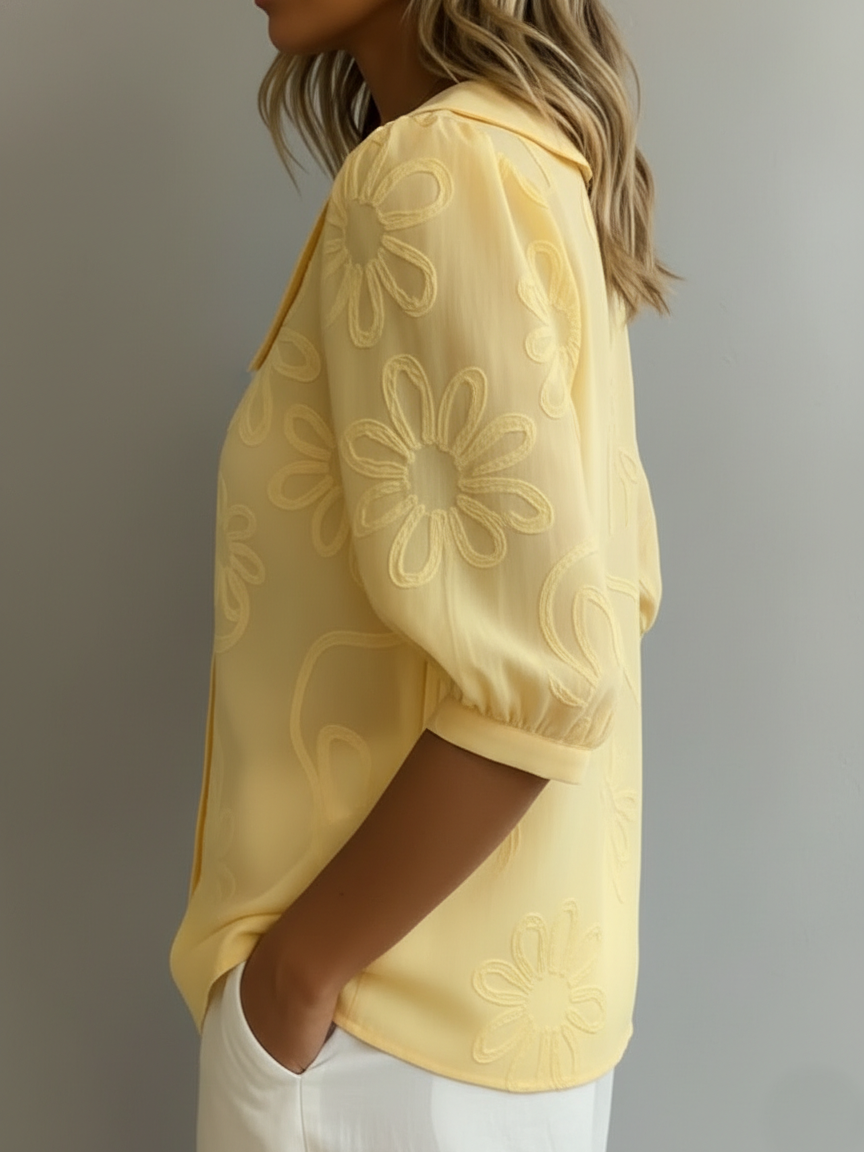 Aurélie — Blouse légère à fleurs élégance naturelle