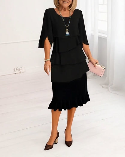 Patricia | Robe Élégante avec Volants pour le Confort