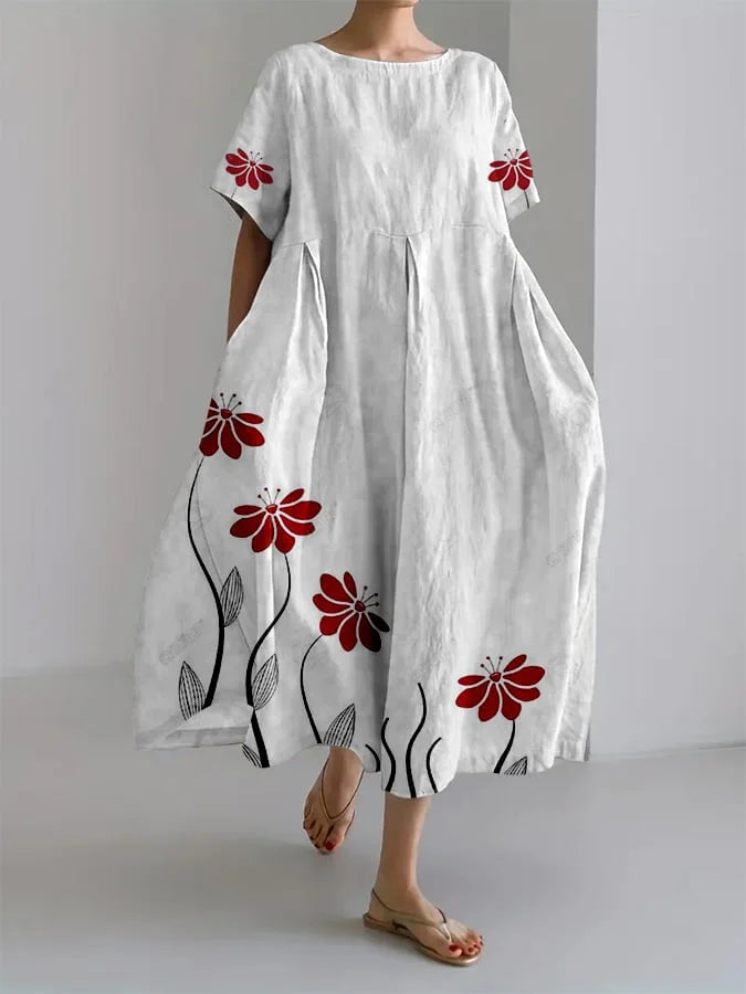 Zinnia - Robe Botanique Détendue Inspirée par la Nature